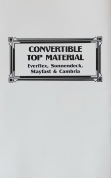 Convertible Top Material Everflex,Sounendeck,Stayfast &Cambria