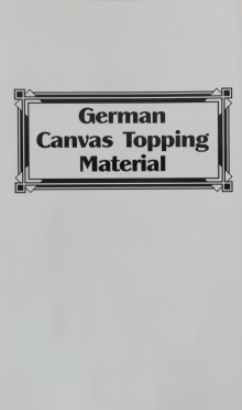German Canvas Topping Material