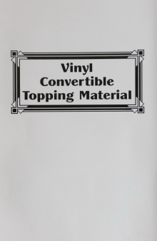 Vinyl Convertible Topping Material