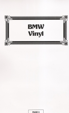 Vinyl BMW